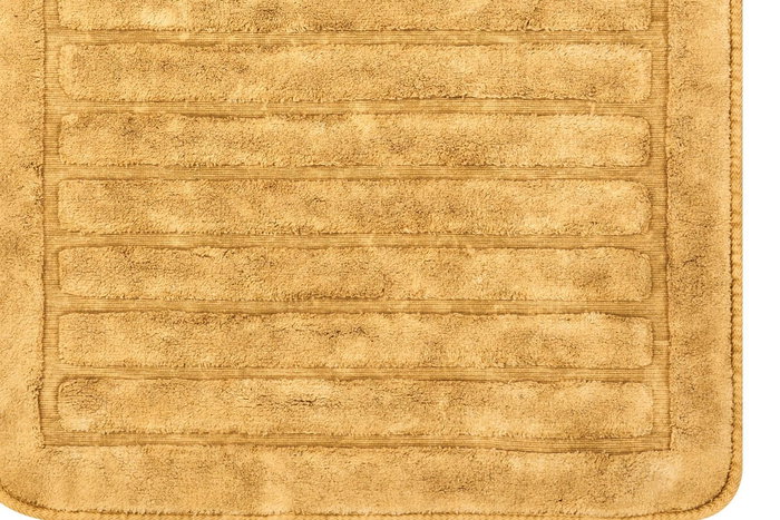 Mijölnir Juego de alfombrillas de baño de algodón 100% Mostaza (2 piezas)